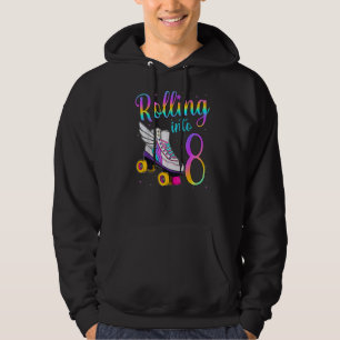 Rolling Into 8 years Lets Roll I'm Turning 8 Rolle Hoodie
