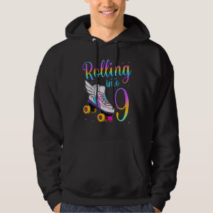 Rolling Into 9 years. Lets Roll I'm Turning 9 Roll Hoodie