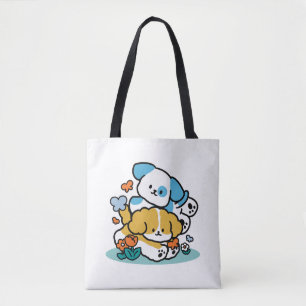 Rolling Into May Like Happy Pups – Cute Spring Dog Tote Bag