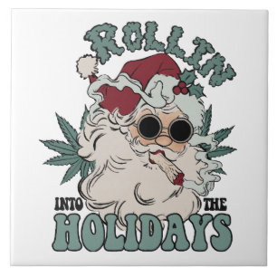 Rolling into the Holidays Ceramic Tile