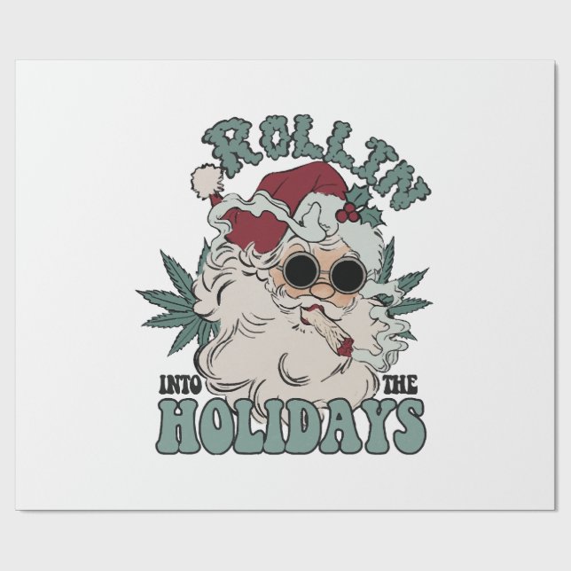 Rolling into the Holidays Wrapping Paper (Flat)