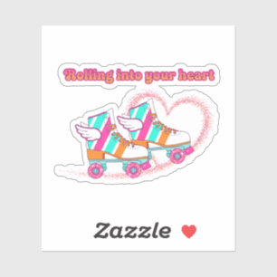 Rolling Into Your Heart Retro Disco Roller Skates