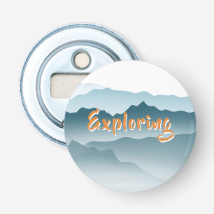 Rolling Mountains Abstract Painting Nature Lovers Bottle Opener