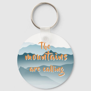 Rolling Mountains Abstract Painting Nature Lovers Key Ring