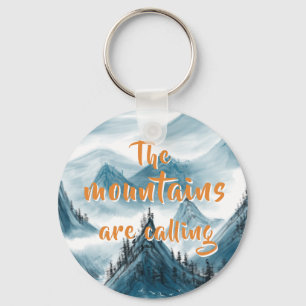 Rolling Mountains Artistic Painting Nature Lovers  Key Ring