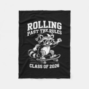 Rolling Past The Rules Cl Of 2026 Graduation 2026 Fleece Blanket