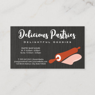Rolling Pin and Dough Bakery Business Card