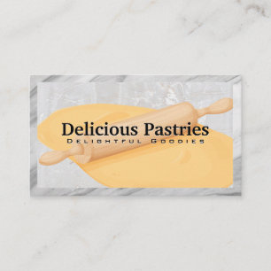 Rolling Pin and Dough Culinary Artistry Business Card