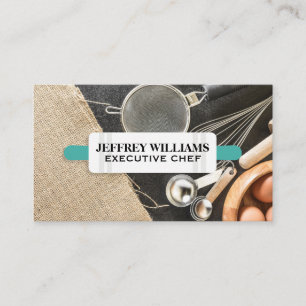 Rolling Pin Baking Ingredients Business Card