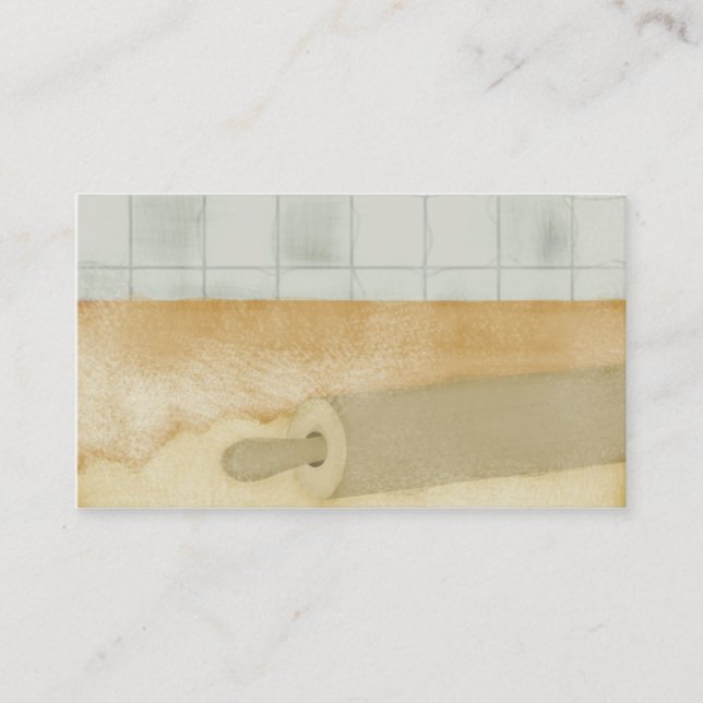 rolling pin dough flour baker pastry chef business business card (Front)