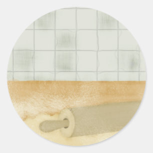 rolling pin dough flour kitchen baking gift sticke classic round sticker