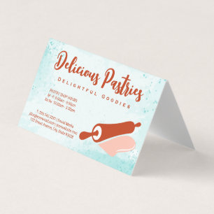 Rolling Pin Logo Pastry Business Card
