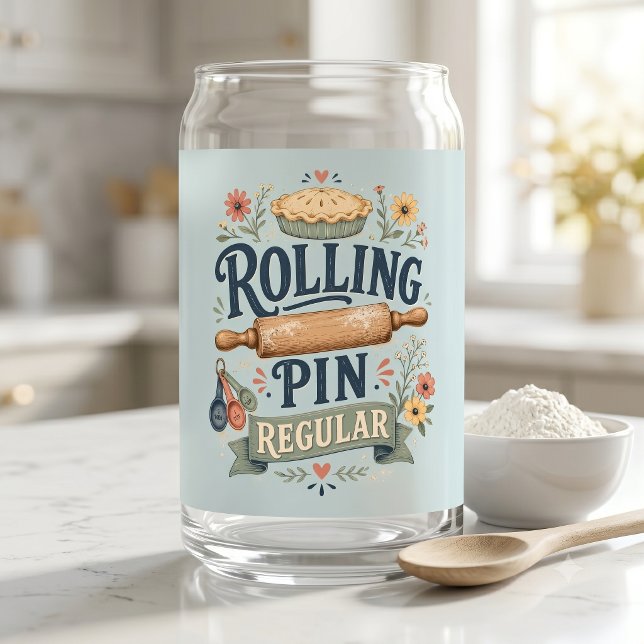 Rolling Pin Regular Cottage Baker Can Glass (Rolling Pin Regular Cottage Baker Can Glass)