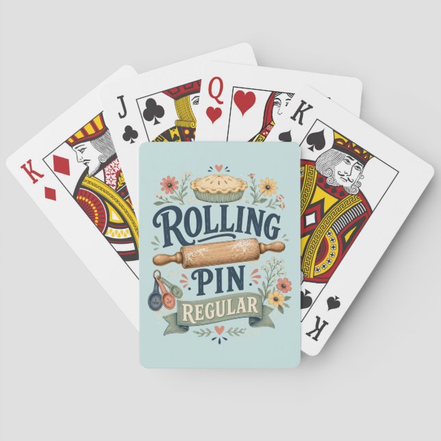 Rolling Pin Regular Cottage Baker Playing Cards (Back)