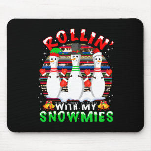 Rolling With My Funnylovers Christmas Xmas Snowmie Mouse Pad