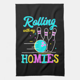 Rolling with My Homies Bowlers Playing Tea Towel