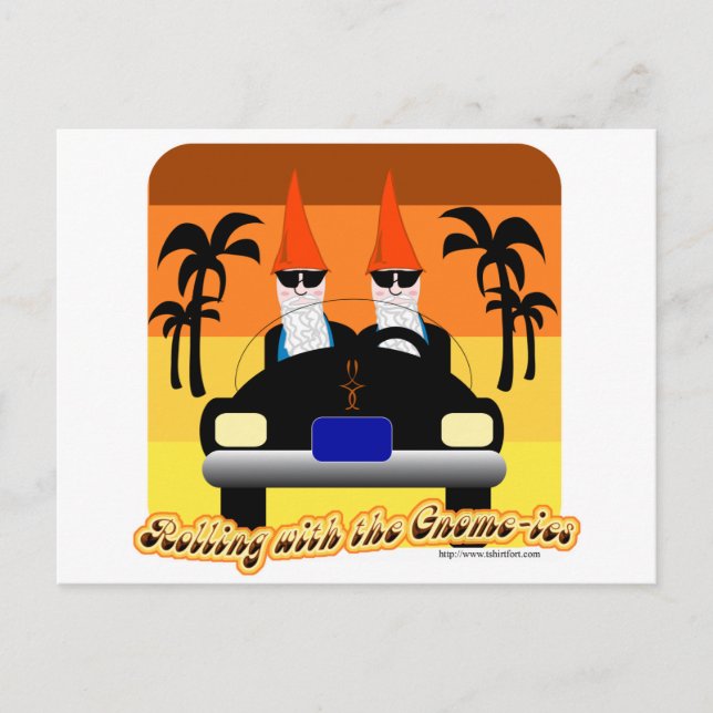 Rolling with the Gnom-ies Postcard (Front)