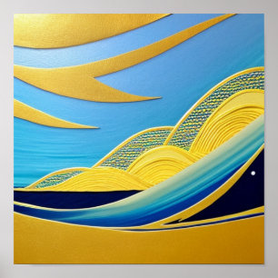 Rolling Yellow Waves Poster