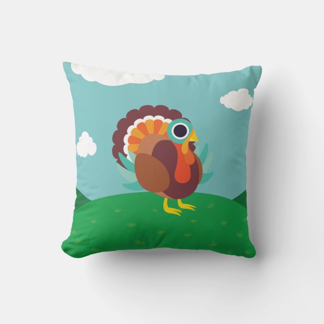 Rollo the Turkey Cushion (Front)