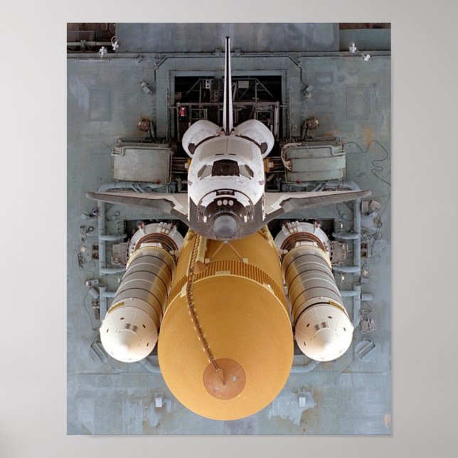 Rollout of Space Shuttle Atlantis (STS-79) Poster (Front)