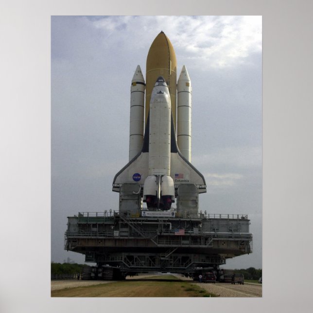 Rollout of Space Shuttle Columbia (STS-109) Poster (Front)