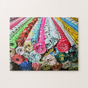 Rolls of fabric jigsaw puzzle