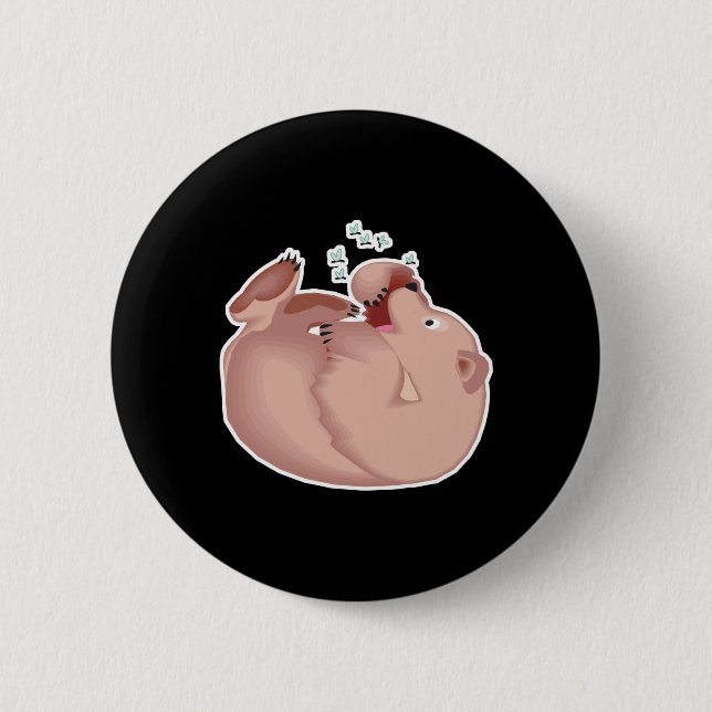 roly poly bear 6 cm round badge (Front)