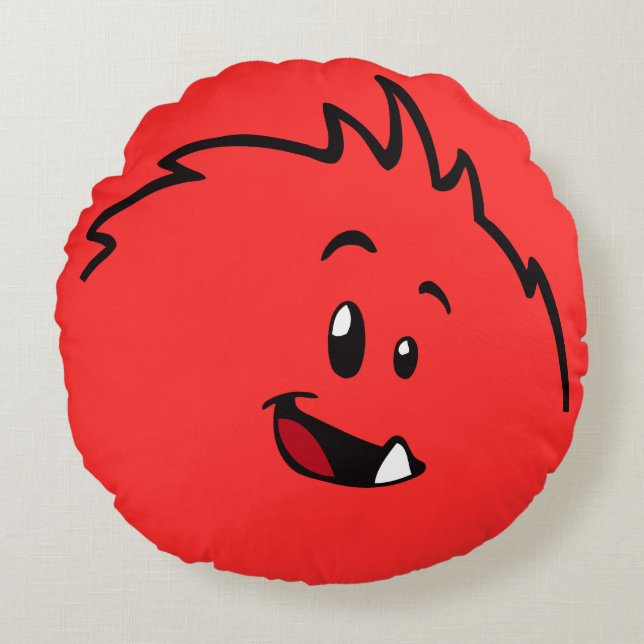 Roly-Poly Monster Throw Pillow (Front)