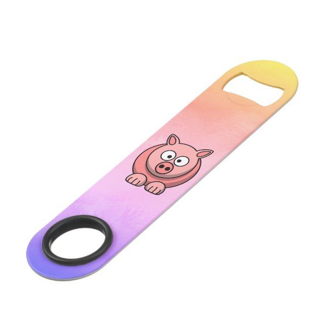 Roly-poly Pastel Pink Pig Pigling Piggywiggy (Front Angled)