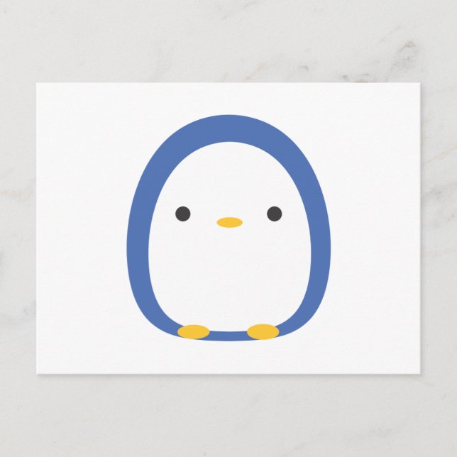 Roly Poly Penguin Postcard (Front)