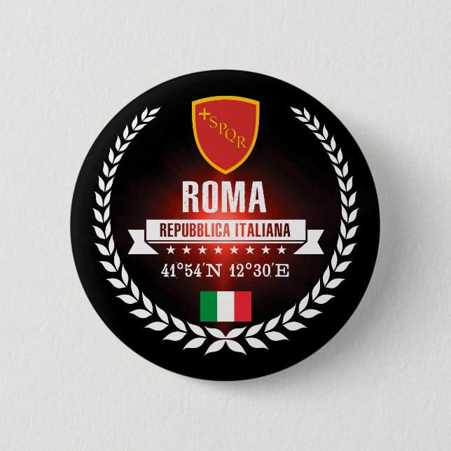Roma 6 Cm Round Badge (Front)