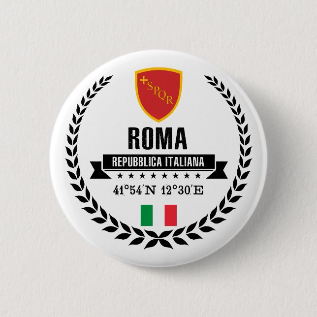 Roma 6 Cm Round Badge (Front)