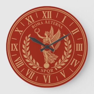 Roma Aeterna – Roman Winged Victory SPQR Large Clock