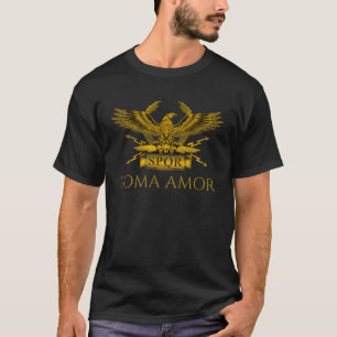 Roma Amor Latin Wordplay Ancient Roman Legionary T-Shirt