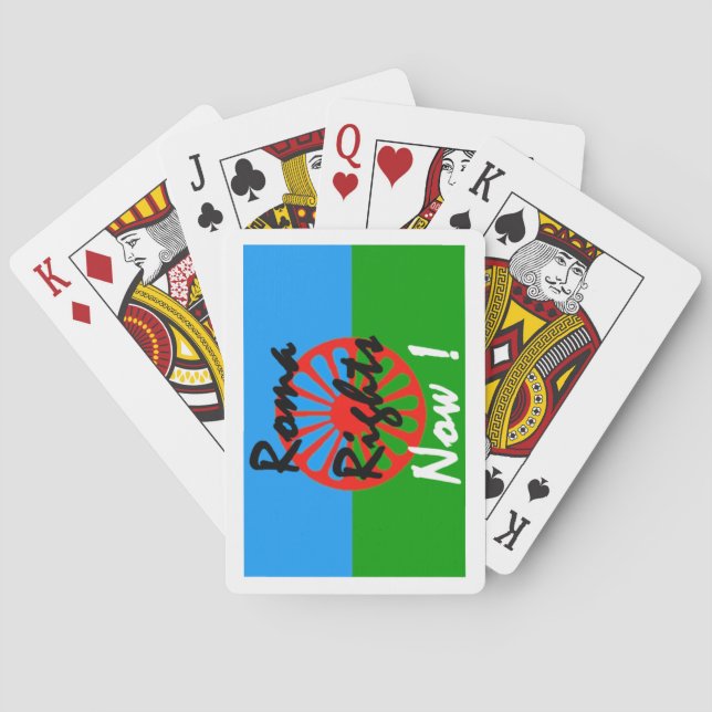 Roma and Gipsy Motives.Gipsy Wheel Copyright Lenny Playing Cards (Back)