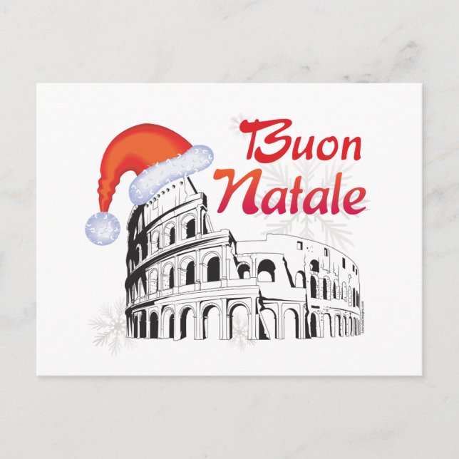 Roma Buon Natale Holiday Postcard (Front)
