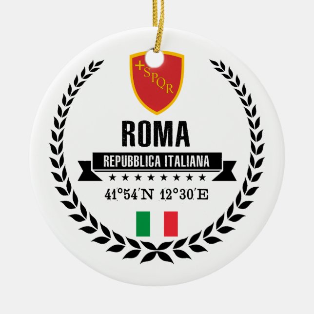 Roma Ceramic Tree Decoration (Front)