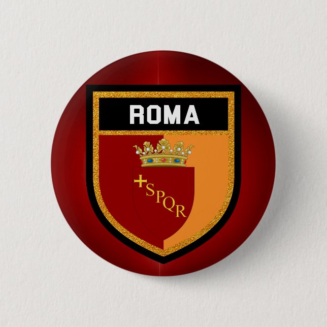 Roma Flag 6 Cm Round Badge (Front)