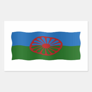 Roma flag rectangular sticker