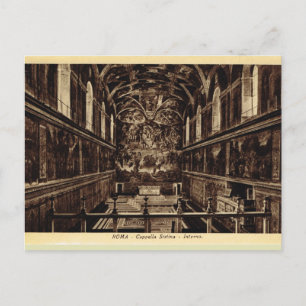 Roma Inside the Sistine chapel Postcard