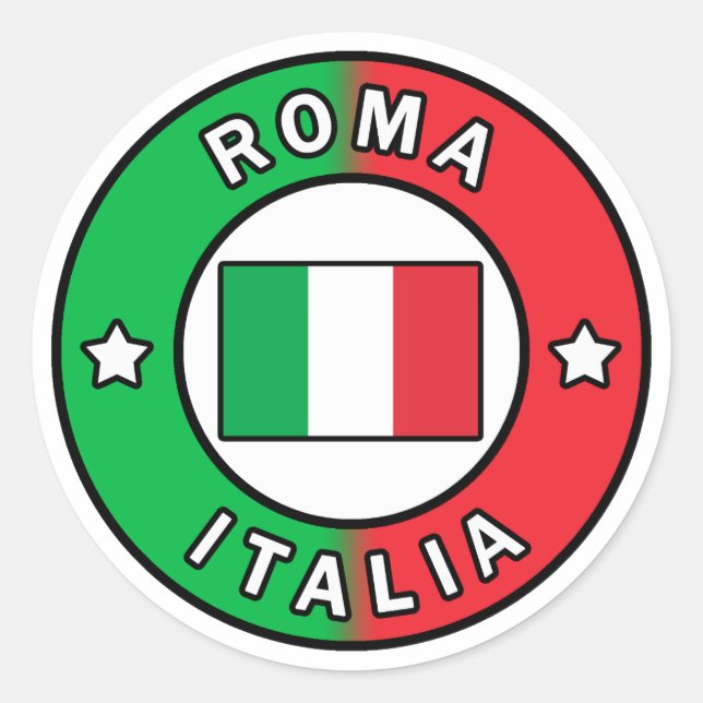 Roma Italia Classic Round Sticker (Front)
