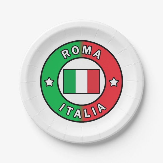 Roma Italia Paper Plate (Front)