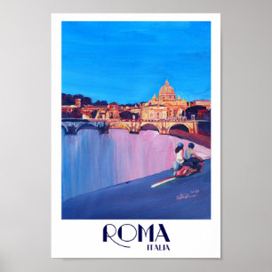 Roma Italia Retro Poster