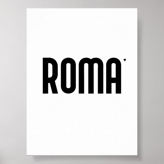 Roma - minimalistic typography poster (Front)