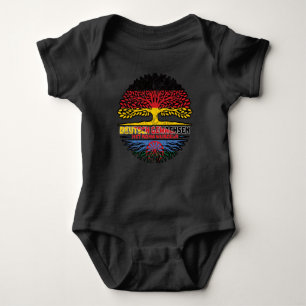 Roma Romani Deutsch Baum Wurzel Deutschland Baby Bodysuit