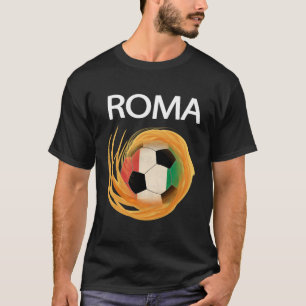 Roma Soccer 2018 Italian Flag Fire Football T-Shirt