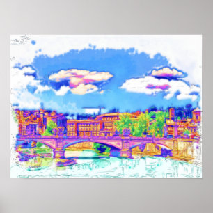 Roma - St Angelo Bridge Poster