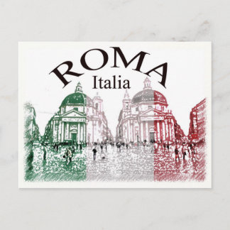 Roma Stamped Postcard