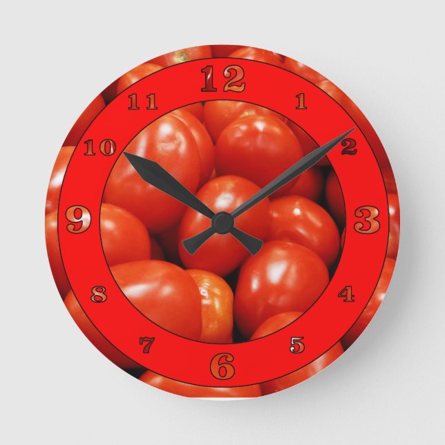 Roma Tomatoes Round Clock (Front)