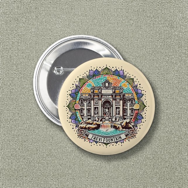 Roma Whispering Fountain  6 Cm Round Badge (Creator Uploaded)